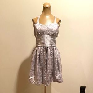 Lila Vail & James Silver Fit & Flare Dress